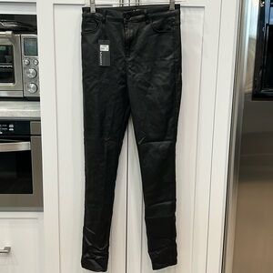 AA Apperloth Black Faux Leather Pants